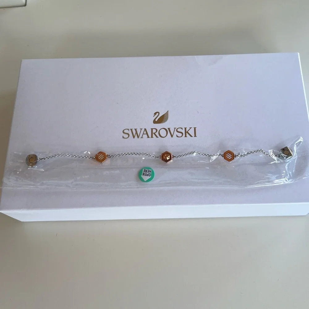 Swarovski Rose Gold Hexagon Remix Collection Bracelet Brand New - Picture 3 of 6